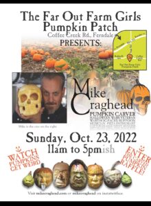 Spooky looking Pumpkin carver mike craghead holds up a pumpkin intricately carved into an accurate human skull Sunday Oct 23rd 